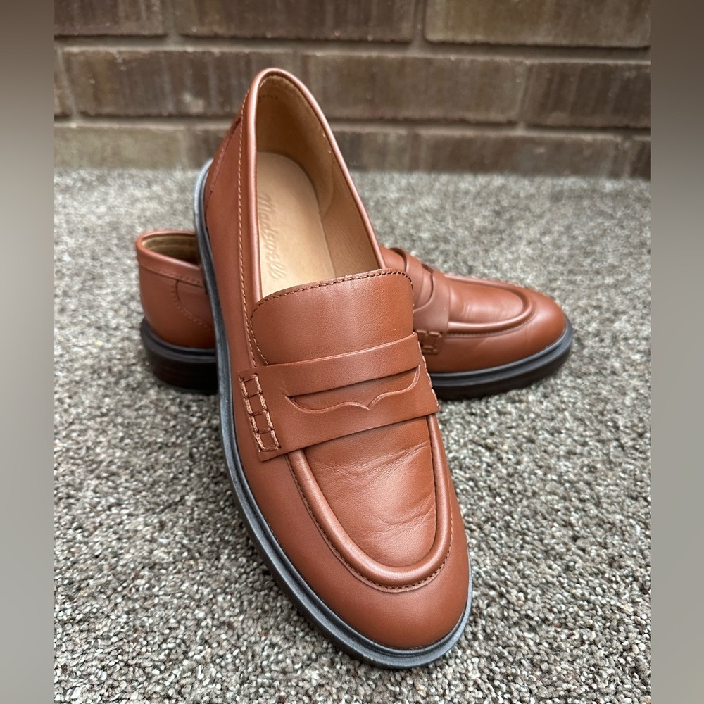 Madewell The Vernon Loafer in Dried Maple Leather, Size 7, EUC - Picture 2 of 8